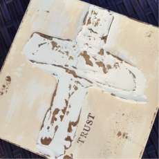 Gallery Canvas with Plaster Cross