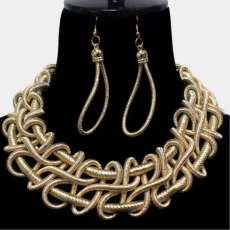 Braided Collar Necklace Set
