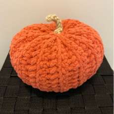 Crocheted Pumpkin - Orange/X-Large