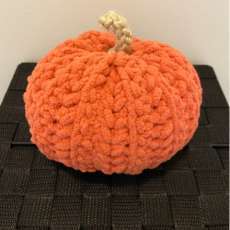 Crocheted Pumpkin - Orange/Medium