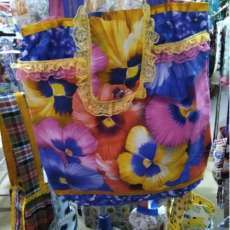 Pansies shopping bag