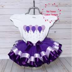 Embroidered Balloon Tutu Outfit