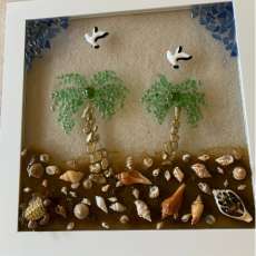 Tropical Palm Tree Resin Picture