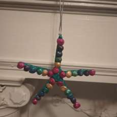 Rainbow starfish ornament