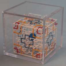 Rolling Ball Maze Puzzle Cube with Hand Painted 3D Artwork