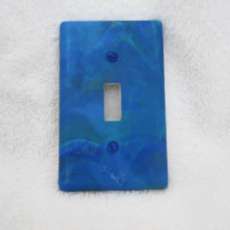 Switch Plate in Marbled Blues