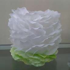 Silk Petal Candle Holder - 5 1/2 inches height