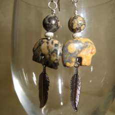 Leopardskin Jasper earrings