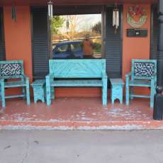 turquois patio set