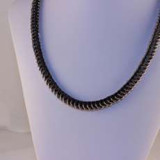 Black and Silver Half Persion Necklace