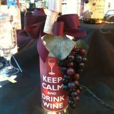Keep Calm & Drink Wine Lighted Bottle