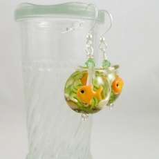 Goldfish Lampwork Earrings