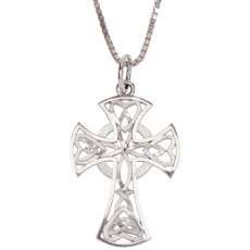 Celtic Cross Pendant with Hearts
