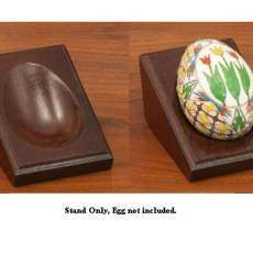 Walnut Stained Wedge Egg Stand