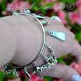 White Wedding Charm Bracelet