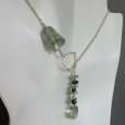 Prasiolite Green Amethyst Chunky Lariat Necklace