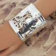 Heirloom Rescue Wide Silver Cuff Bracelet