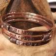 Live Love Laugh Copper Bangle Stack