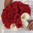 Calla Lily and Red Rose Arrangements