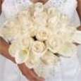 Calla Lily and Off White Rose Arrangements