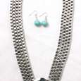 Turquoise Stone Metal Necklace