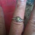 Peridot ring size 7.5 made in 999 Fine silver