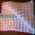 slanted shell hooded baby blanket
