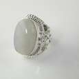 vintage style rainbow moonstone sterling ring
