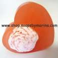 Mothers Day Gift, Party Flavor, Elegant Hand Made Soap Heart with Flower Wonderful Fragnce Selection