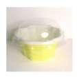 Ice Cream Cups, Gelato Cups: Flower-shaped with Bubble Lids...Pack of 100 Yellow