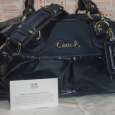 COACH ASHLEY COBALT BLUE PATENT LEATHER SATCHEL PURSE F15455