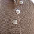 Hand knitted cotton 3 button shawl