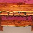 RUSTIC RED CEDAR WINE TABLE/BAR