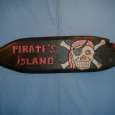 Pirate Island Surfboard Sign