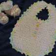 Baby Bib and Matching Booties for Girls