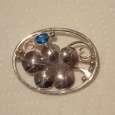 Blue Topaz Brooch