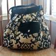 Mini Damask Hobo Bag