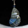 Hand Painted Lighthouse pendant on GENUINE sea glass
