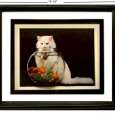 3D FRAMED CAT AND FISHBOWL 3D1ART