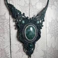 Moss Agate Gemstone Necklace