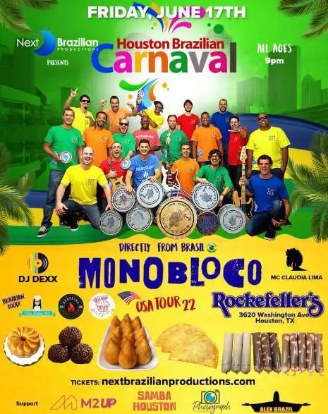 Houston Brazilian Summer Carnaval Feat Monobloco