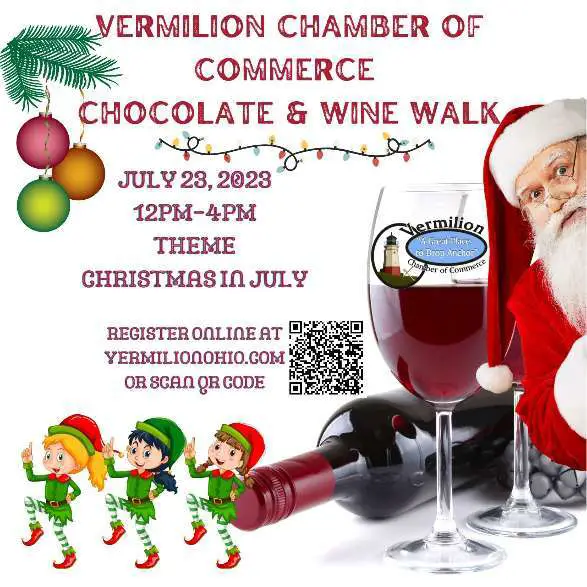 Chocolate & Wine Walk Christmas in July