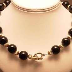 Black and Silver Onyx Necklace