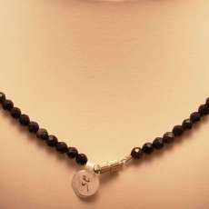 Black Crystal Necklace with a Magnetic Clasp