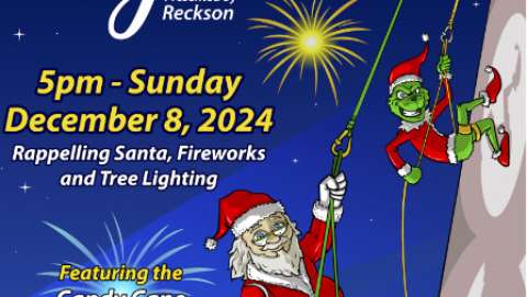 Heights and Lights Repelling Santa & Tree Lighting