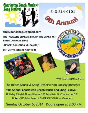 9th Annual Charleston Beach Music and Shag Festival Flyer