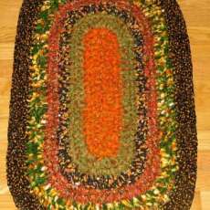Oval Autumn Rag Rug