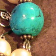 Turquoise and vintage pearls