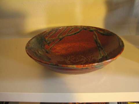 Large red bowl