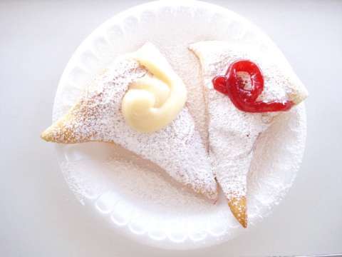 BAVARIAN CREAM and RASBERRY BEIGNETS